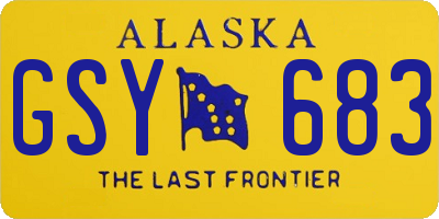 AK license plate GSY683