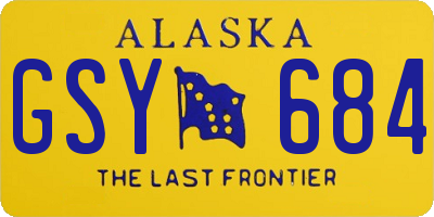 AK license plate GSY684