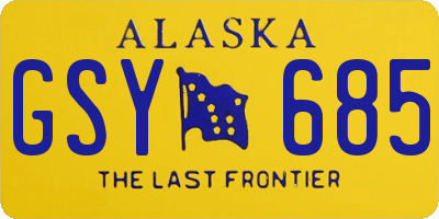 AK license plate GSY685