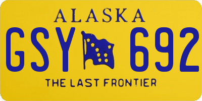 AK license plate GSY692