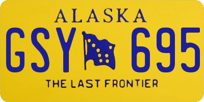 AK license plate GSY695