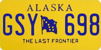 AK license plate GSY698