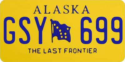AK license plate GSY699
