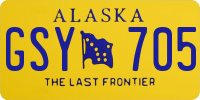 AK license plate GSY705