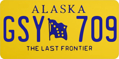 AK license plate GSY709