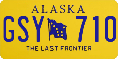 AK license plate GSY710
