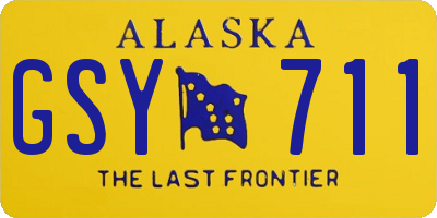 AK license plate GSY711