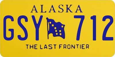 AK license plate GSY712