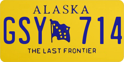 AK license plate GSY714