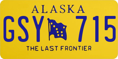 AK license plate GSY715
