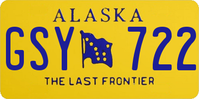 AK license plate GSY722