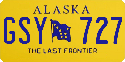 AK license plate GSY727