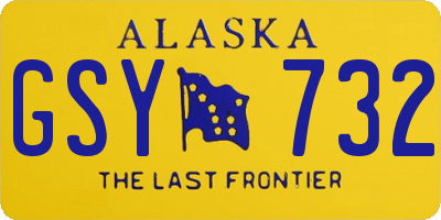 AK license plate GSY732