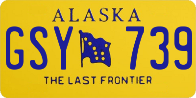 AK license plate GSY739