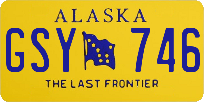 AK license plate GSY746