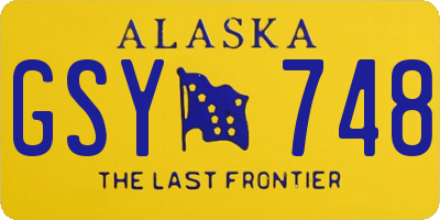 AK license plate GSY748