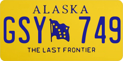 AK license plate GSY749