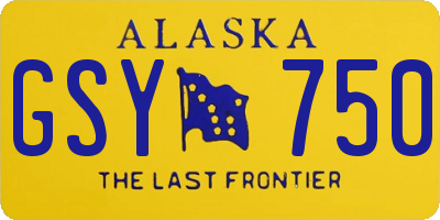 AK license plate GSY750