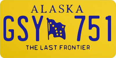 AK license plate GSY751