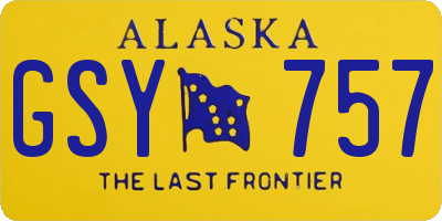 AK license plate GSY757