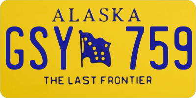 AK license plate GSY759