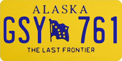 AK license plate GSY761