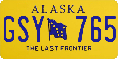 AK license plate GSY765
