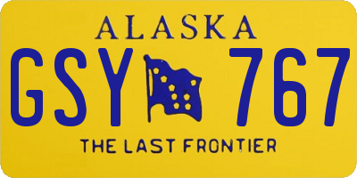 AK license plate GSY767