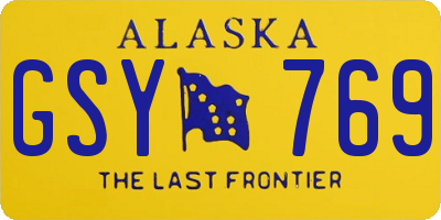AK license plate GSY769