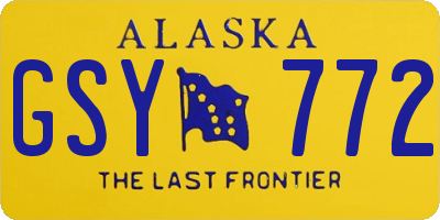 AK license plate GSY772