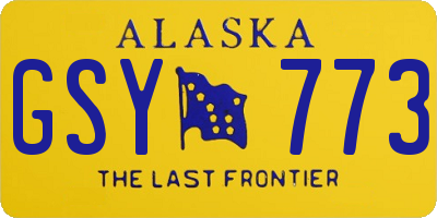 AK license plate GSY773