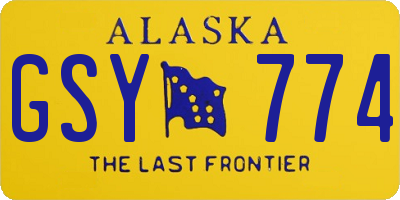 AK license plate GSY774