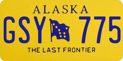 AK license plate GSY775