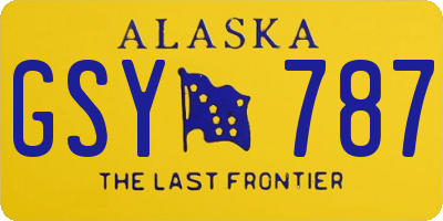 AK license plate GSY787