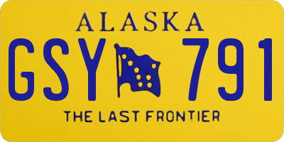 AK license plate GSY791