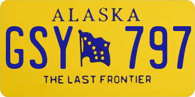 AK license plate GSY797