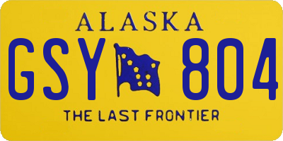 AK license plate GSY804