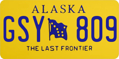 AK license plate GSY809