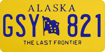 AK license plate GSY821