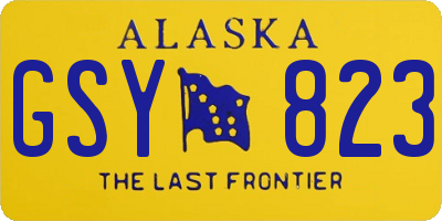 AK license plate GSY823