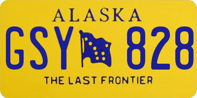 AK license plate GSY828