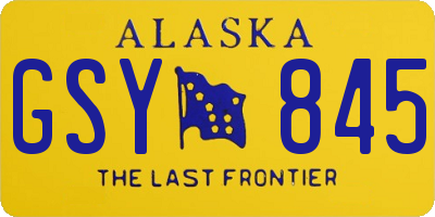 AK license plate GSY845