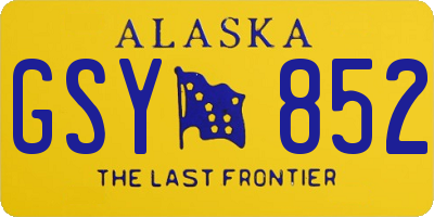 AK license plate GSY852