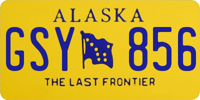AK license plate GSY856