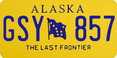 AK license plate GSY857