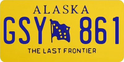 AK license plate GSY861