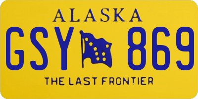 AK license plate GSY869