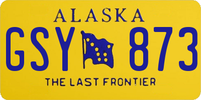 AK license plate GSY873