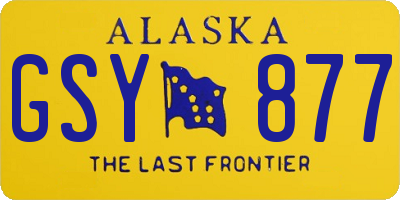 AK license plate GSY877