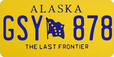 AK license plate GSY878